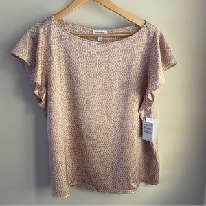 Nordstrom Pink & White Patterned Top